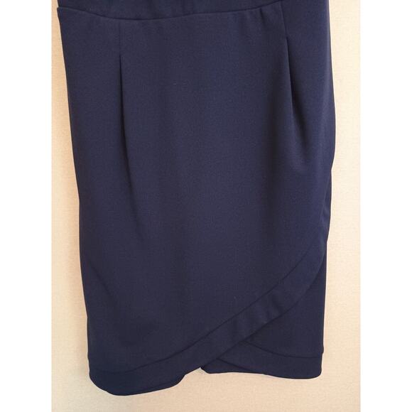 Torrid Dress Women 20 Blue Side Tie Waist Stretch Minimalist Corpcore Career NWT - Picture 7 of 12
